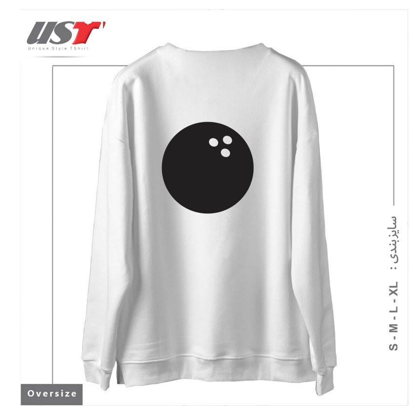 طرح BALL سوییشرت اورسایزرنگ سفید