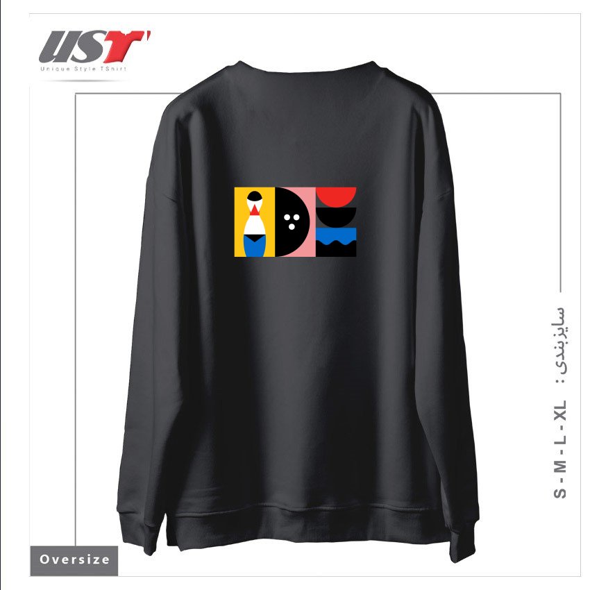 طرح BIRDLAND سوییشرت اورسایزرنگ دودی