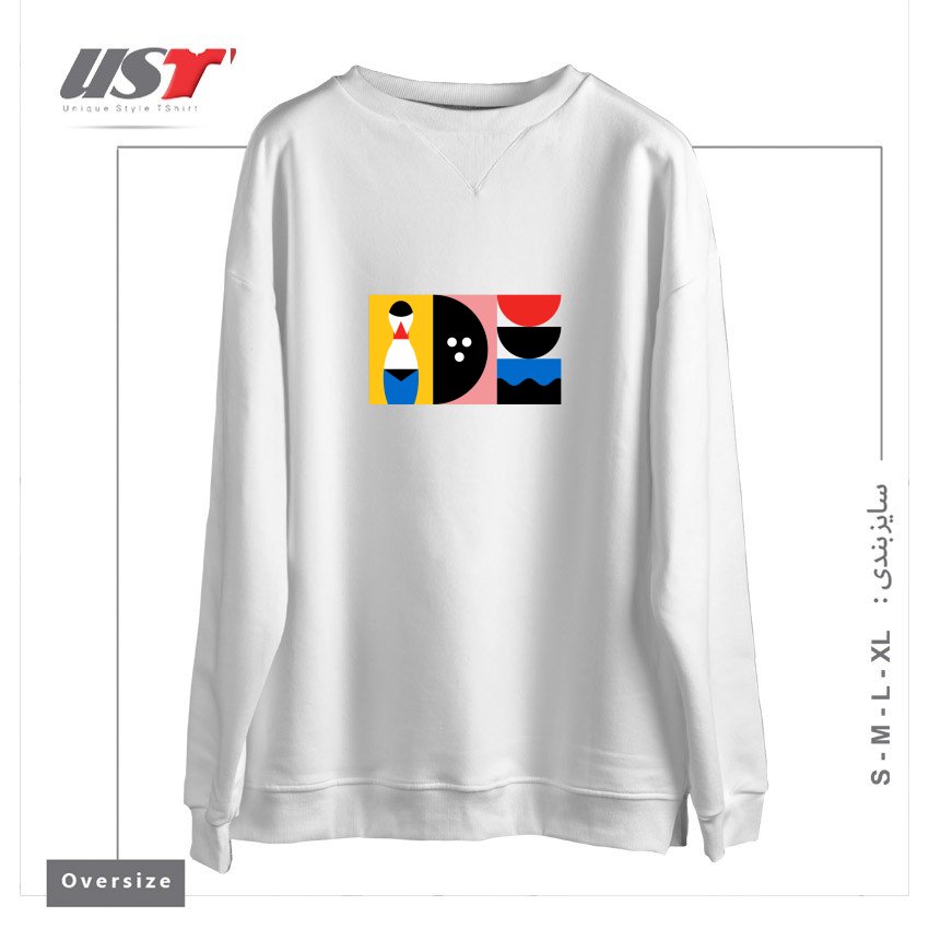 سوییشرت اورسایز طرح BIRDLAND
