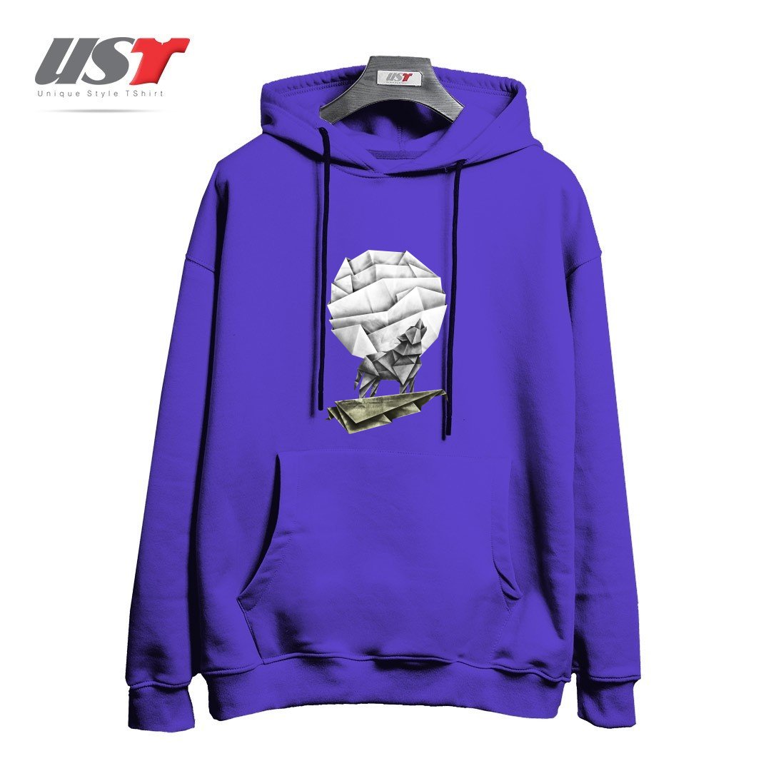 طرح WOLFGAMI هودی اورسایزرنگ بنفش