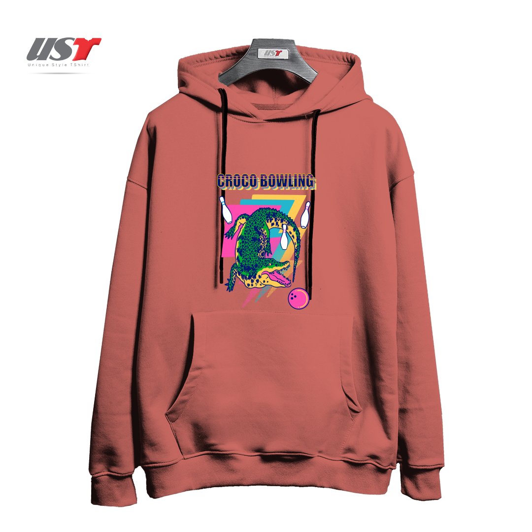 هودی اورسایز طرح CROCO BOWLING