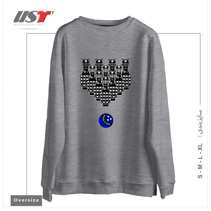 سوییشرت اورسایز طرح DALEK BOWLING
