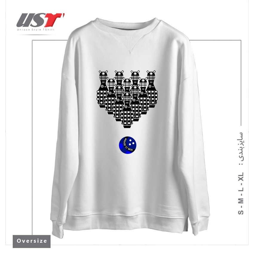 سوییشرت اورسایز طرح DALEK BOWLING