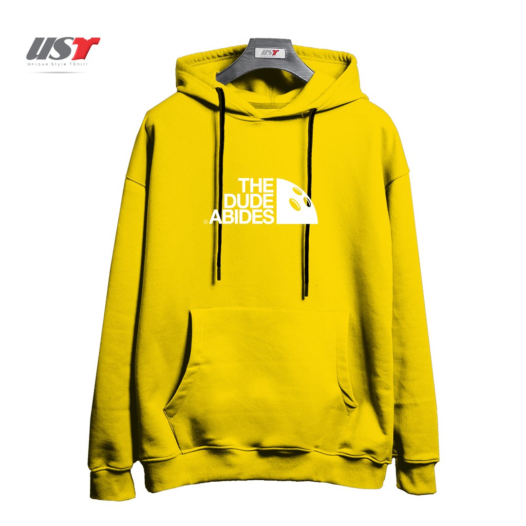 طرح HIS DUDENESS هودی اورسایزرنگ زرد