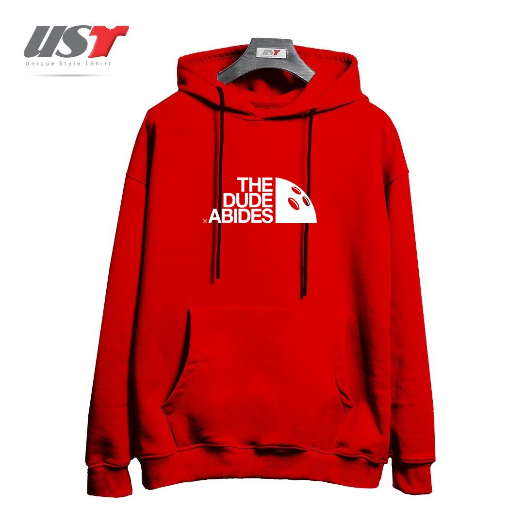 طرح HIS DUDENESS هودی اورسایزرنگ قرمز