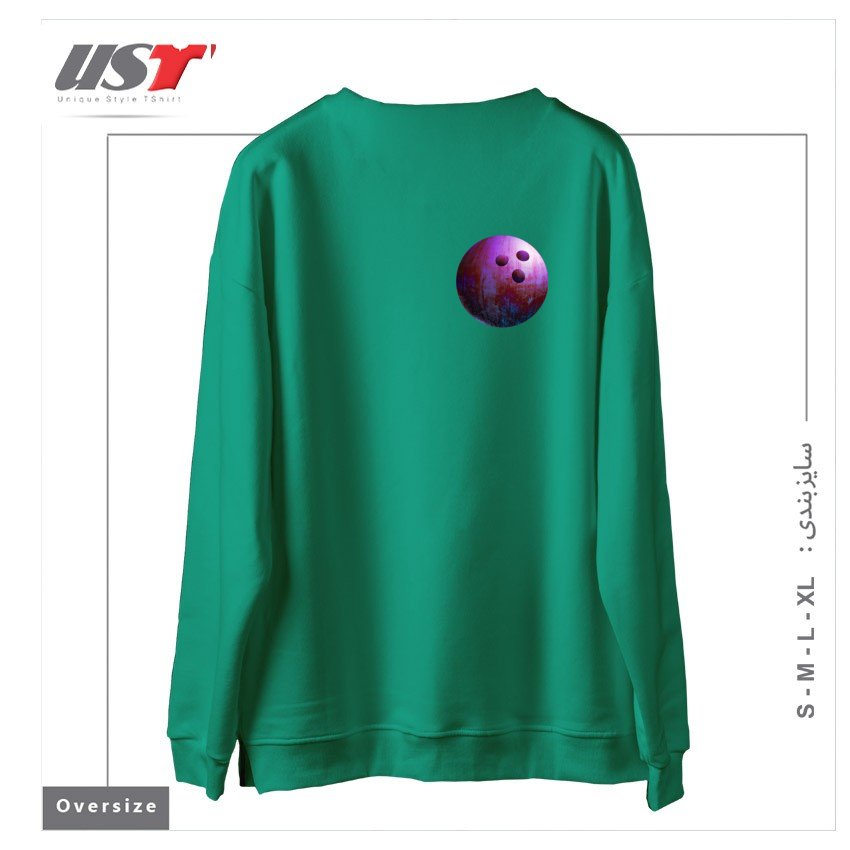 طرح KILLER GAME سوییشرت اورسایزرنگ سبز سدری