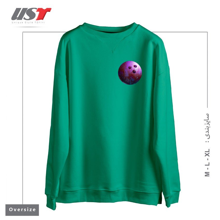 طرح KILLER GAME سوییشرت اورسایزرنگ سبز سدری