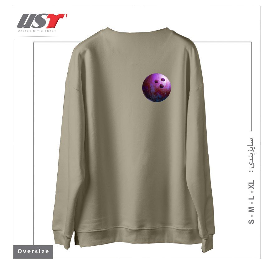 طرح KILLER GAME سوییشرت اورسایزرنگ نخودی