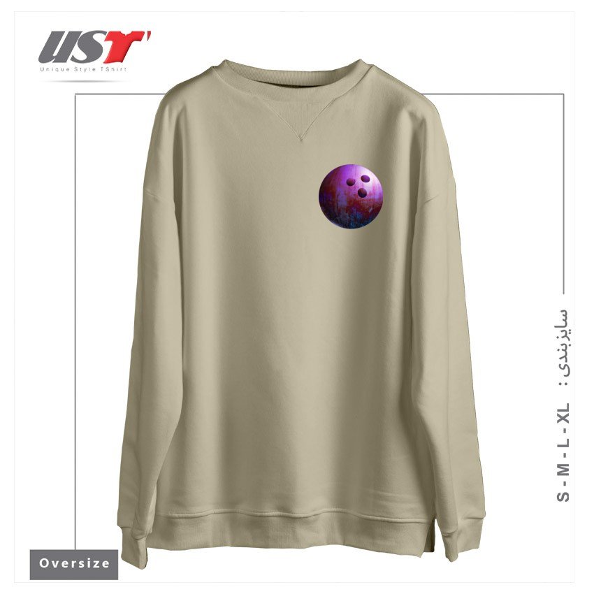 طرح KILLER GAME سوییشرت اورسایزرنگ نخودی