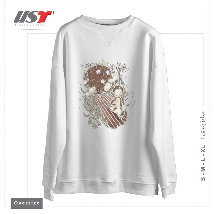 سوییشرت اورسایز طرح PINDIANA JONES