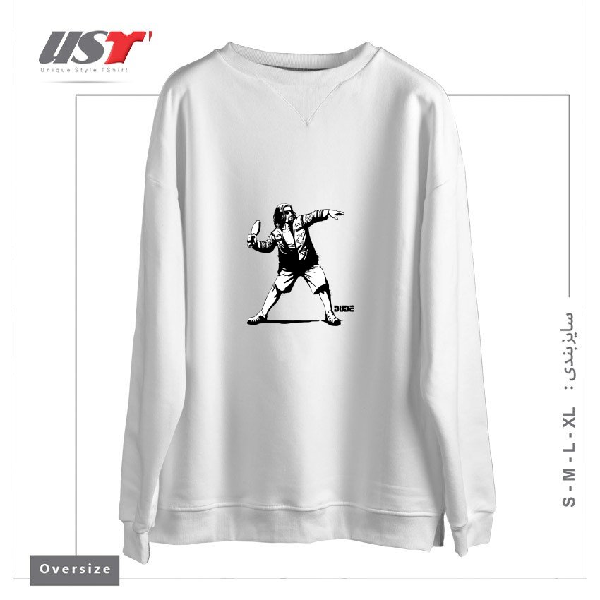 سوییشرت اورسایز طرح THE DUDE