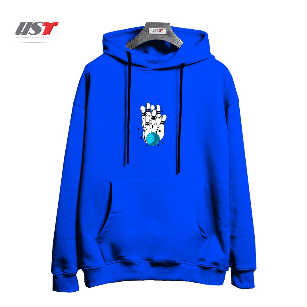 طرح STRIKE هودی اورسایزرنگ آبی شالی