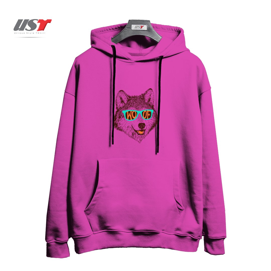 هودی اورسایز طرح WOOF