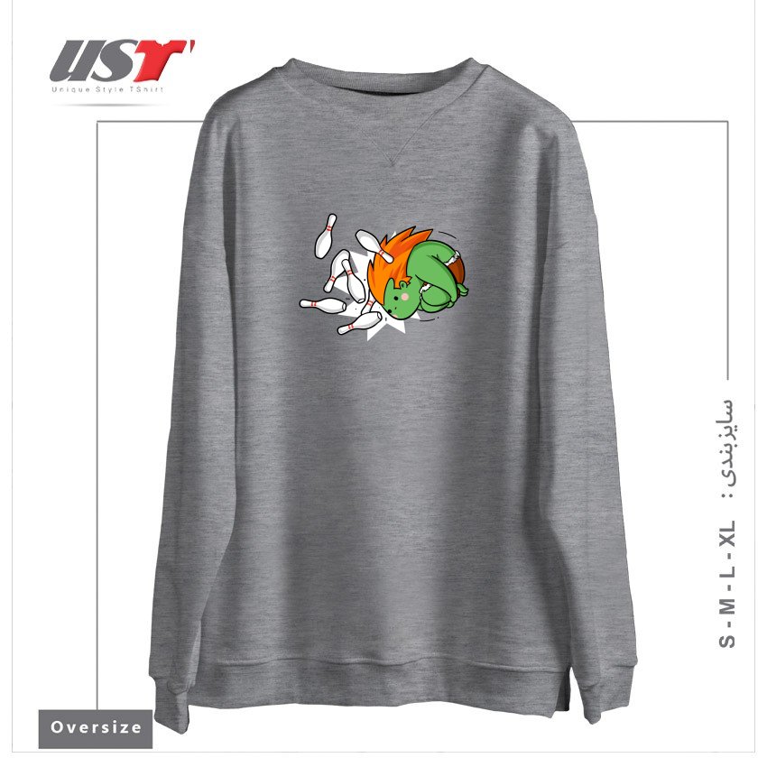 سوییشرت اورسایز طرح SPORTY BUDDY BOWLING