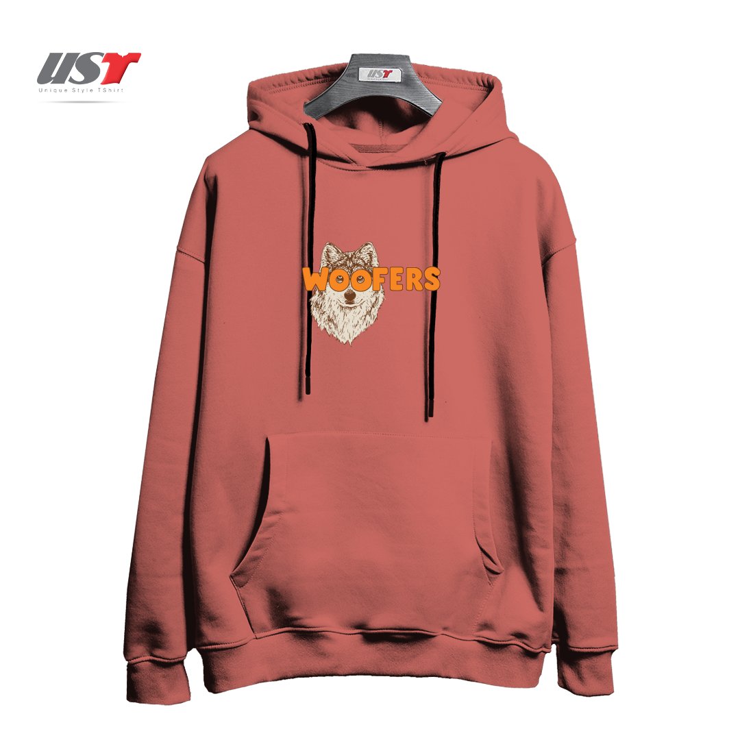 طرح WOOFERS هودی اورسایزرنگ آجری