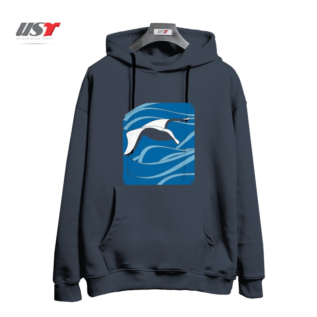 هودی اورسایز طرح ON THE WAVES