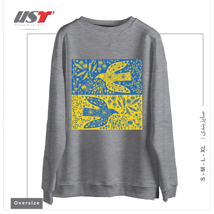 سوییشرت اورسایز طرح PEACE FOR UKRAINE