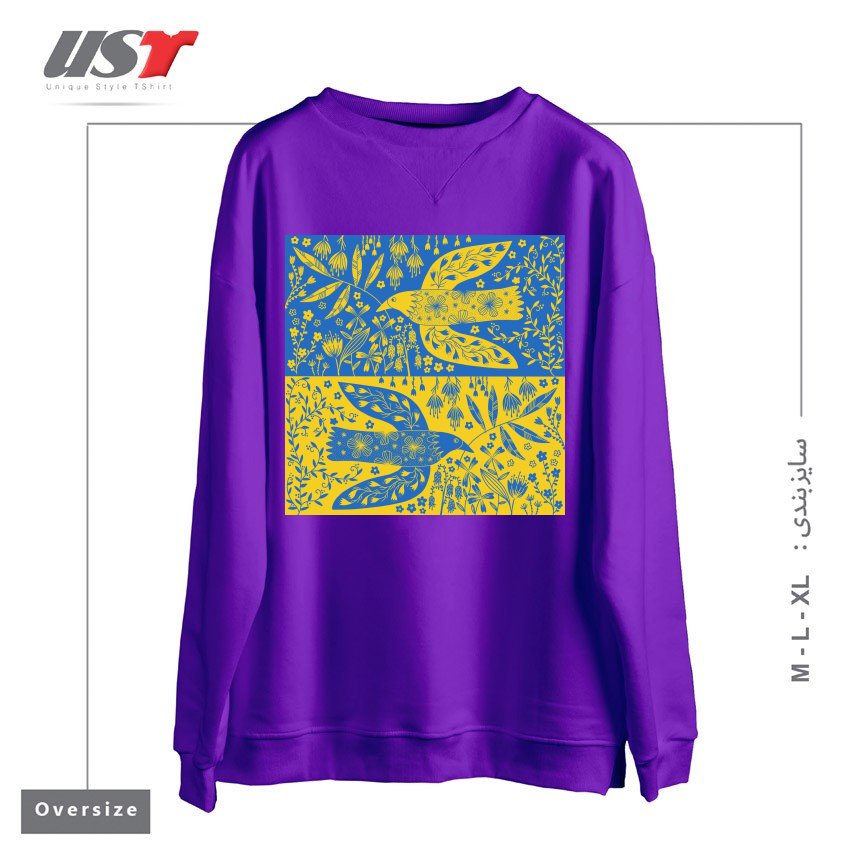 سوییشرت اورسایز طرح PEACE FOR UKRAINE