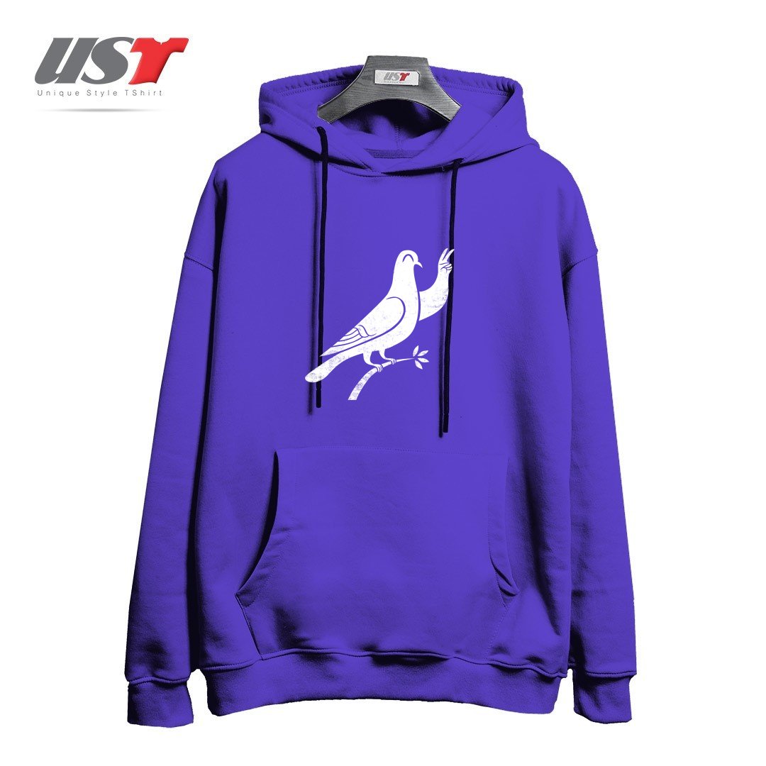 طرح PEACE هودی اورسایزرنگ بنفش