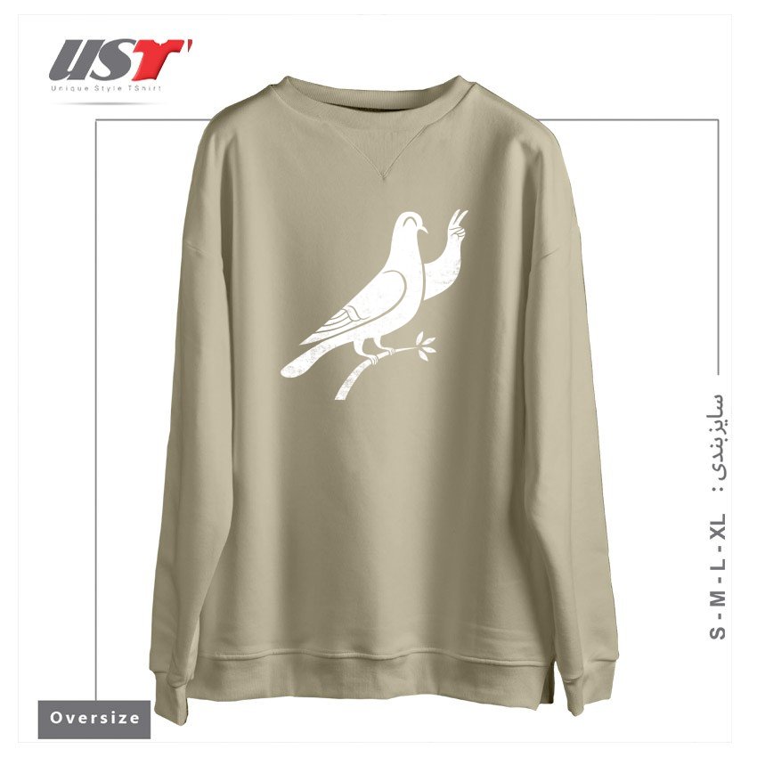 سوییشرت اورسایز طرح PEACE