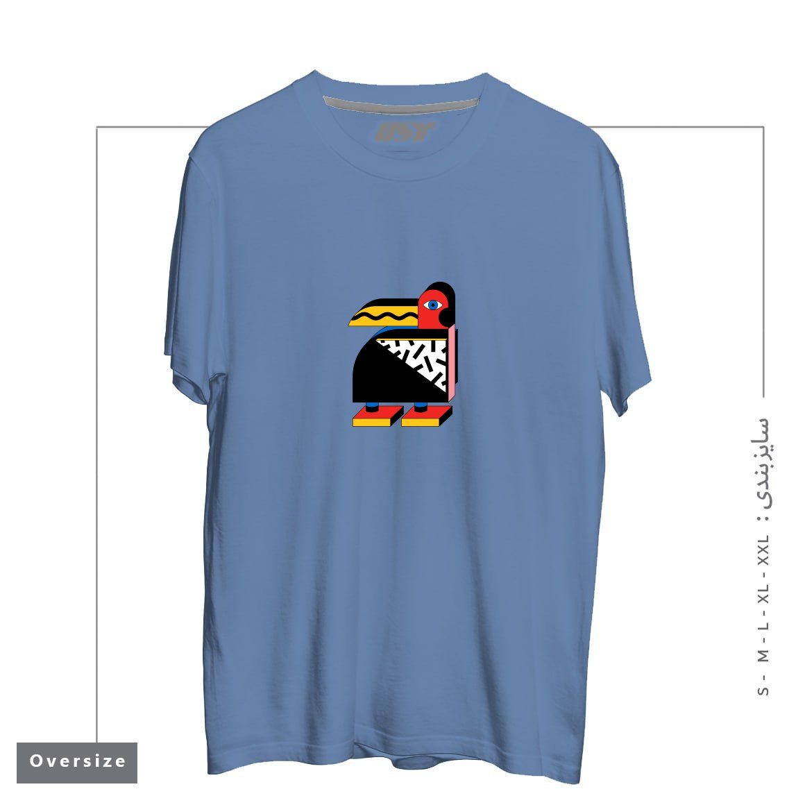 طرح TUCANO AMERICANO تیشرت اورسایزرنگ آبی نفتی