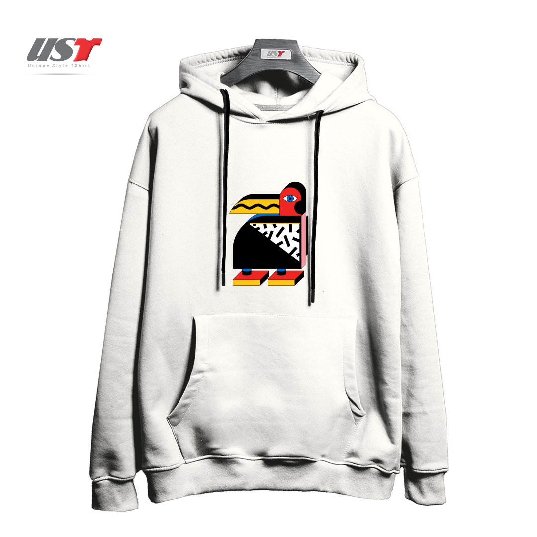 طرح TUCANO AMERICANO هودی اورسایزرنگ سفید