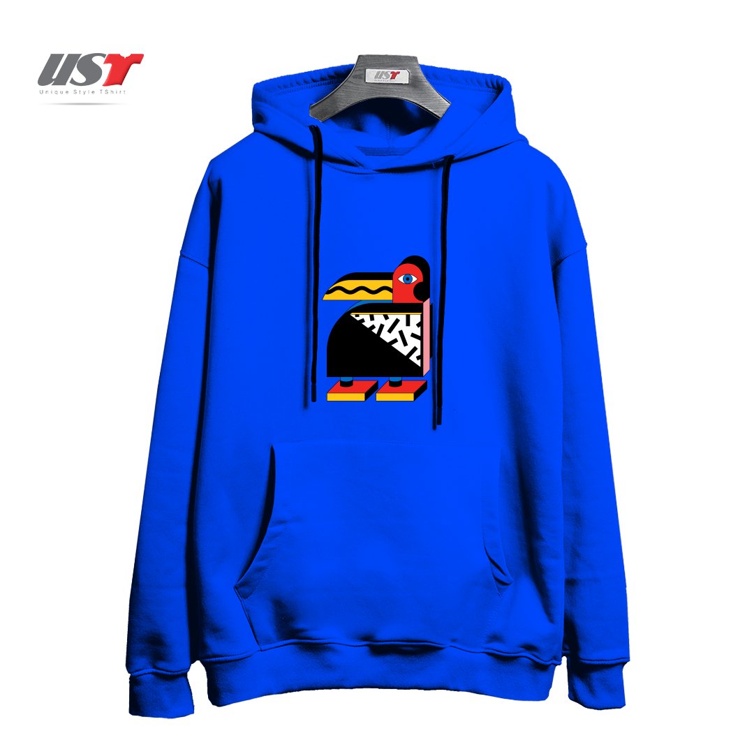 طرح TUCANO AMERICANO هودی اورسایزرنگ آبی شالی