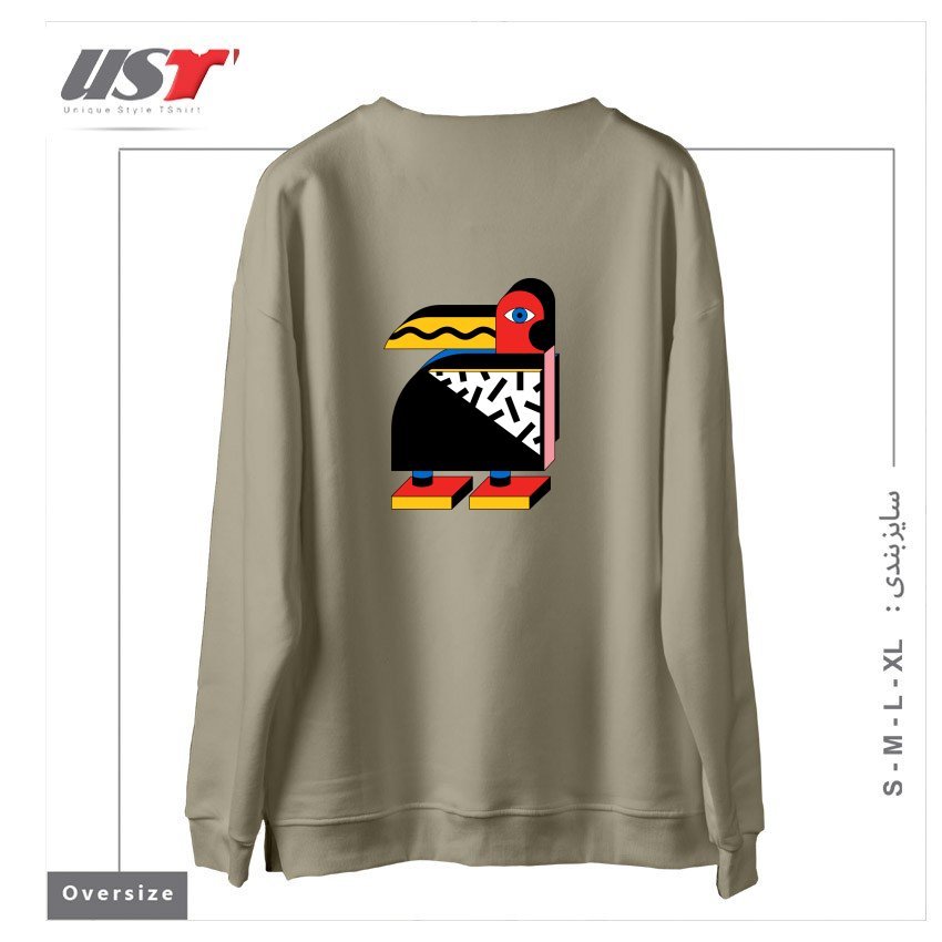 طرح TUCANO AMERICANO سوییشرت اورسایزرنگ نخودی