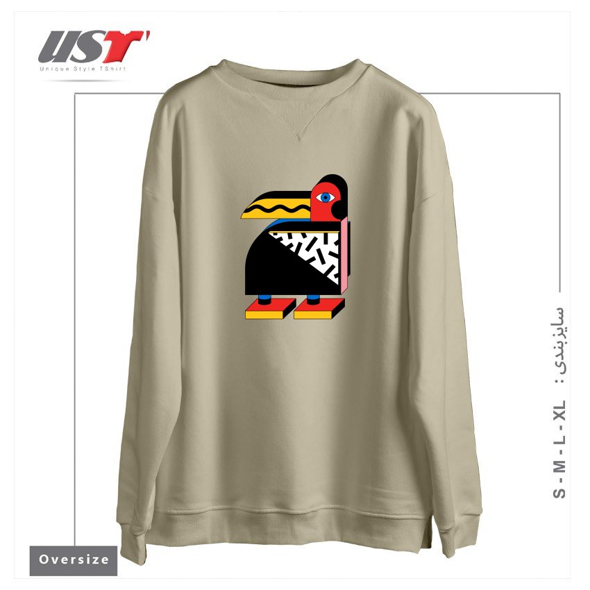 طرح TUCANO AMERICANO سوییشرت اورسایزرنگ نخودی