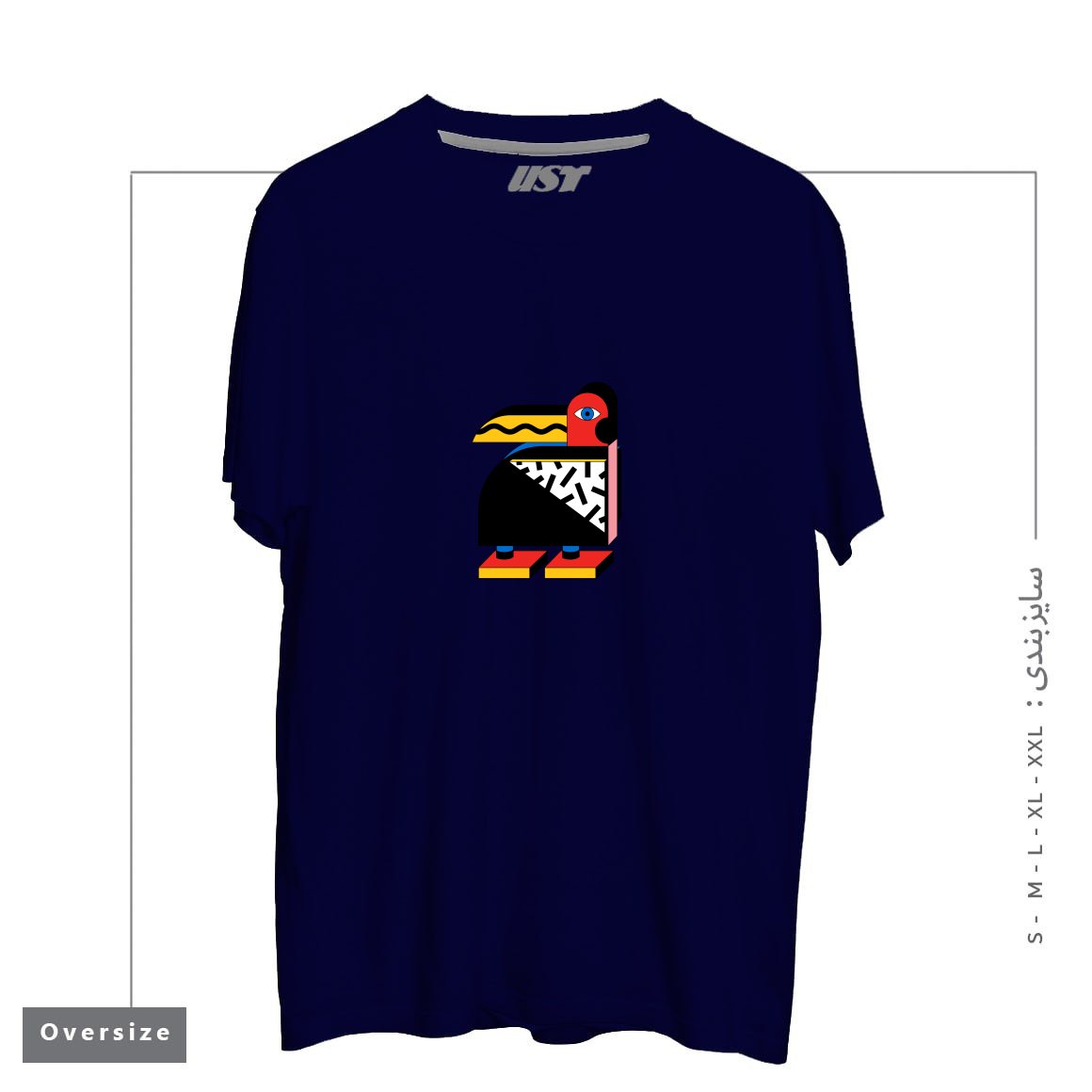 طرح TUCANO AMERICANO تیشرت اورسایزرنگ سرمه ای