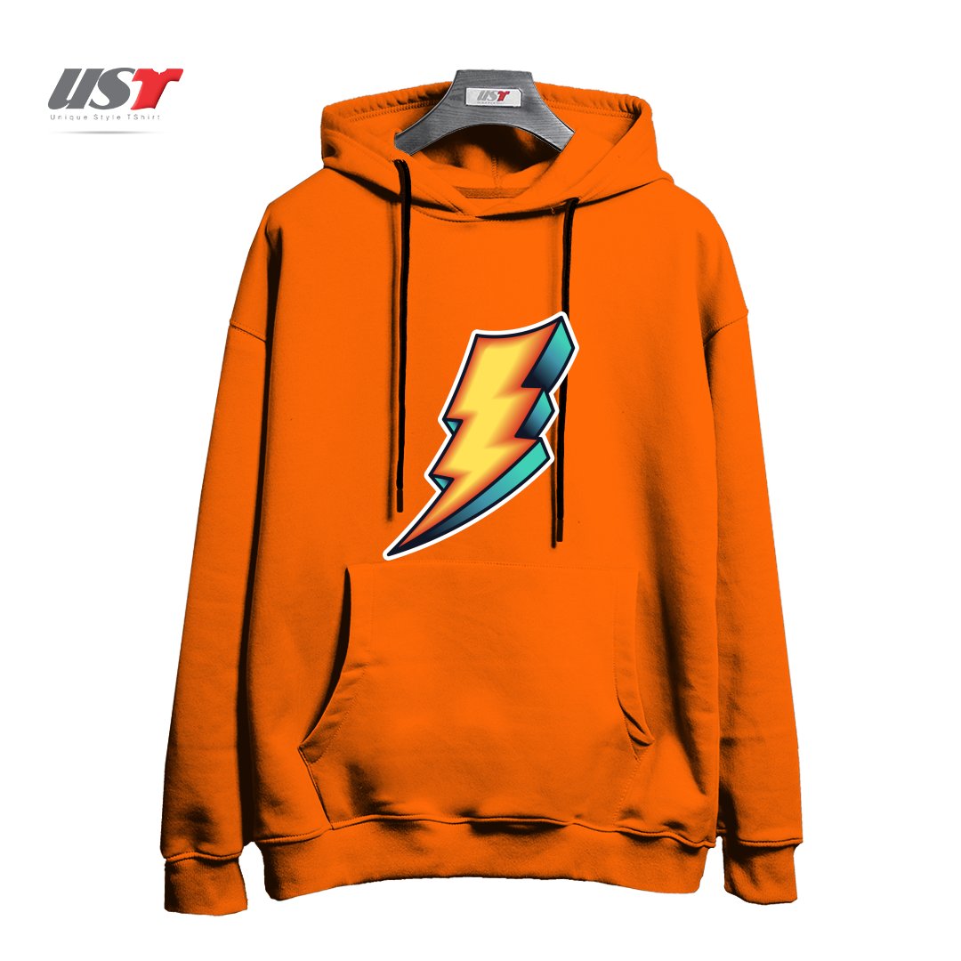 طرح BOLT هودی اورسایزرنگ نارنجی