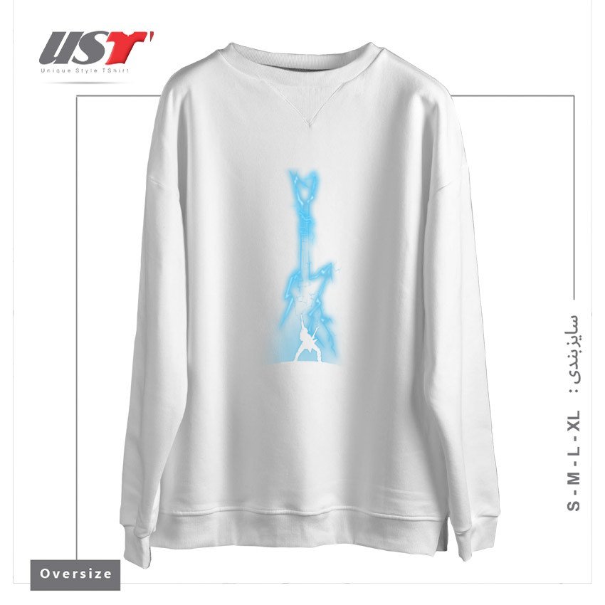 سوییشرت اورسایز طرح ELECTRIC GUITAR THUNDER