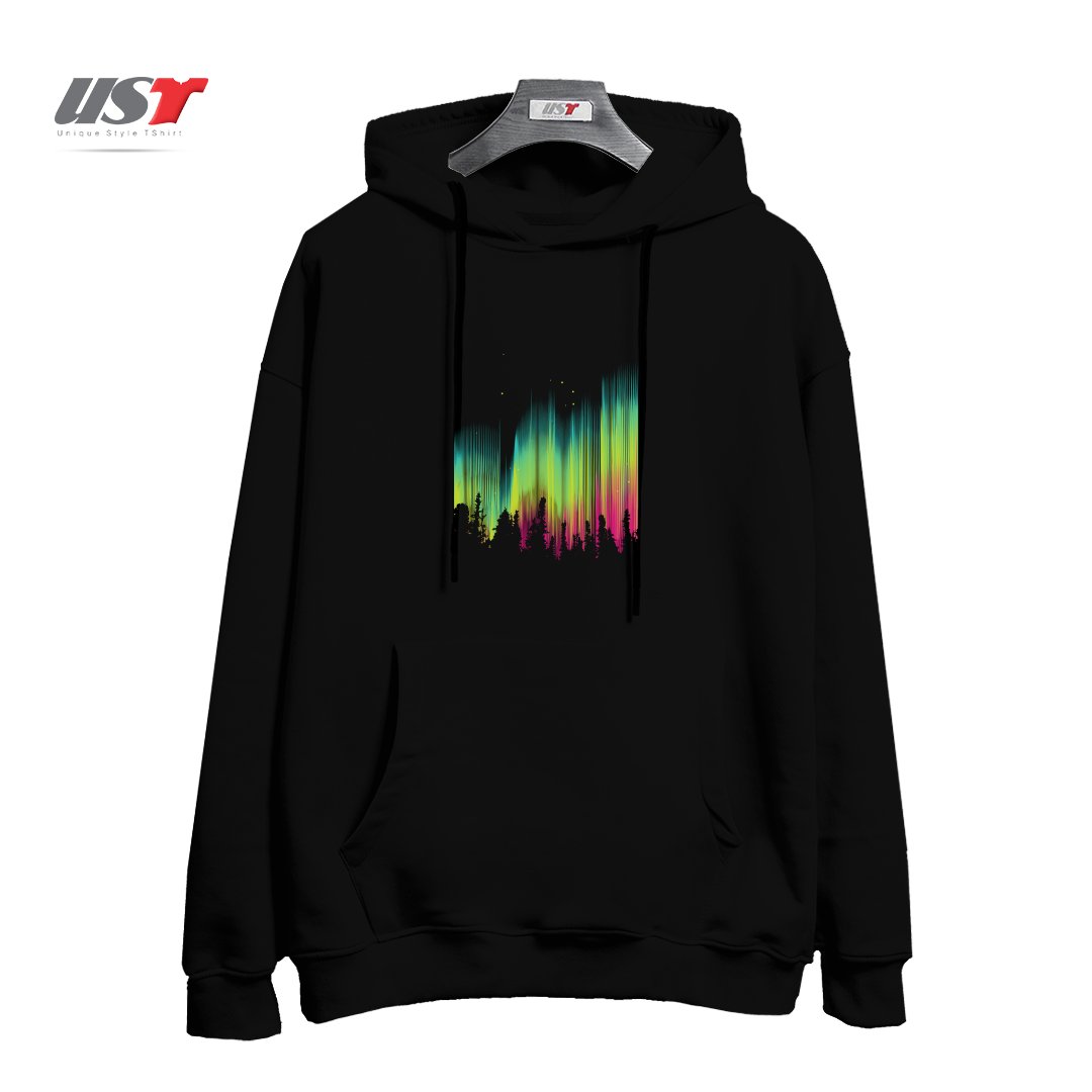 طرح ELECTRIC SKY1125 هودی اورسایزرنگ مشکی