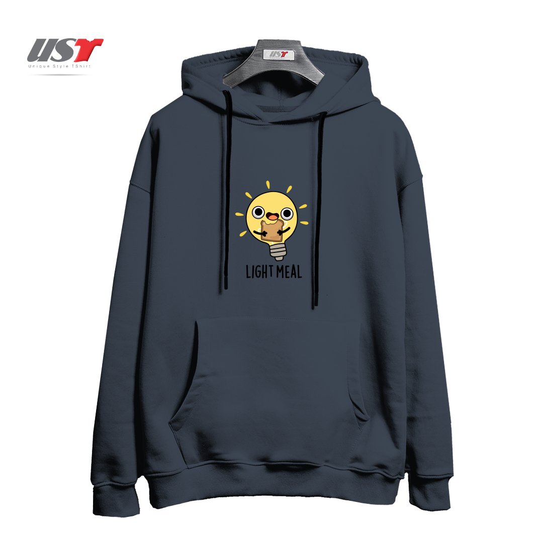 طرح LIGHT MEAL CUTE ELECTRIC BULB PUN هودی اورسایزرنگ دودی