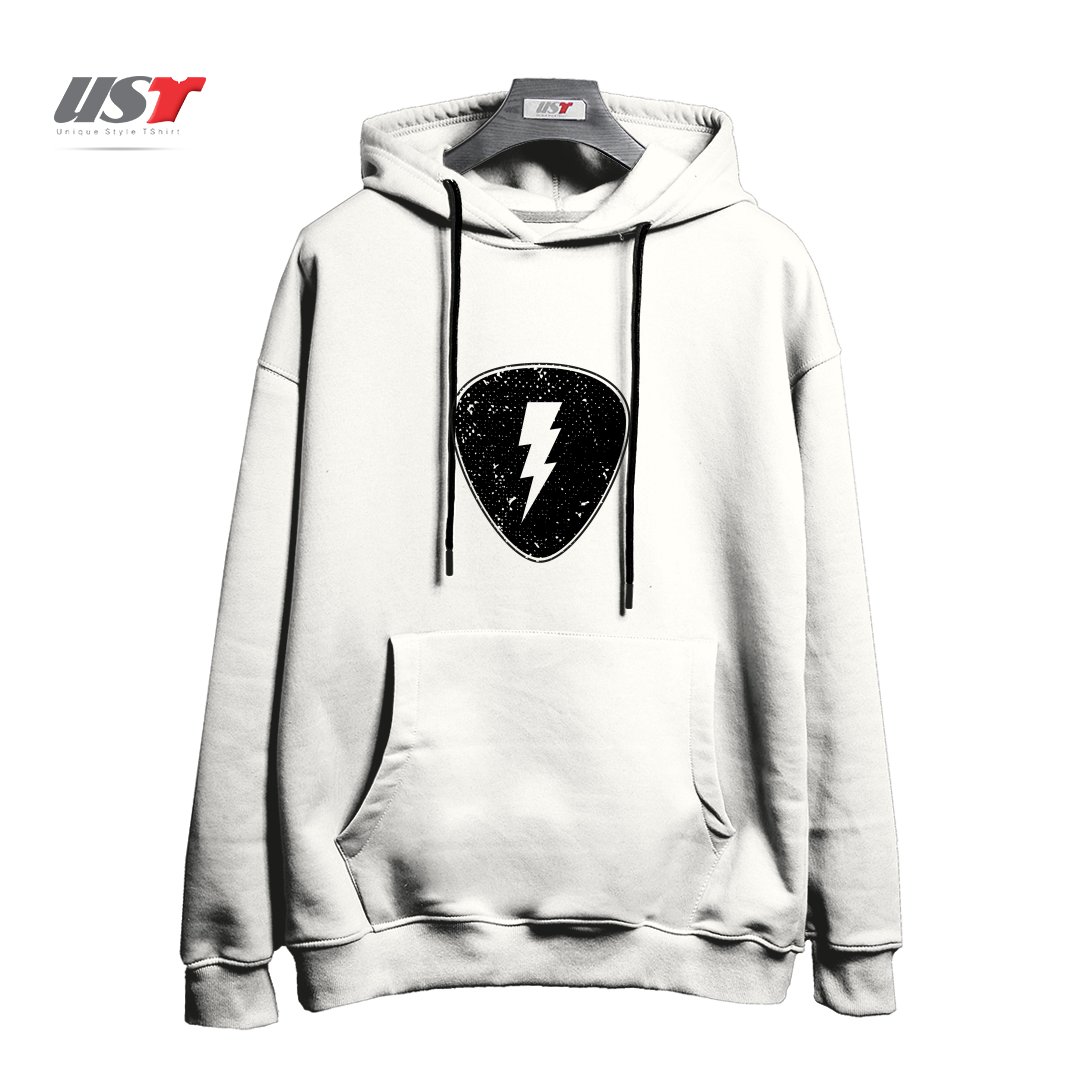 طرح RAY PICK هودی اورسایزرنگ سفید