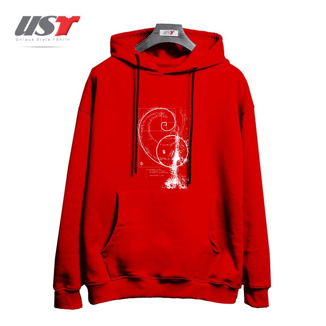 طرح SCIENCE, TECHNOLOGY, ENGINEERING, ARTS, MATHEMATICS (STEAM) هودی اورسایزرنگ قرمز