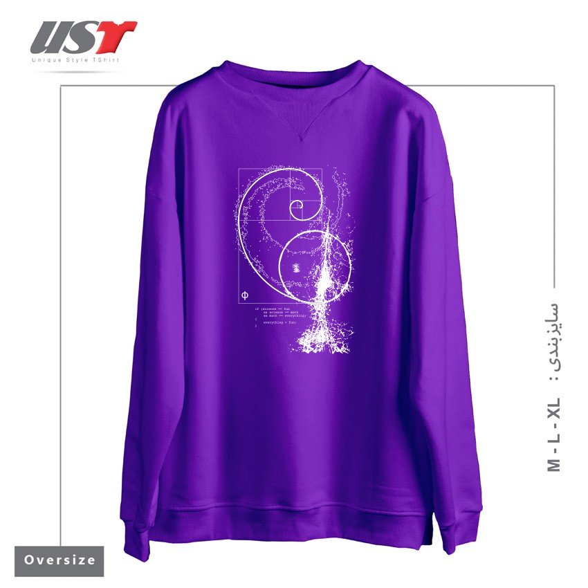 سوییشرت اورسایز طرح SCIENCE, TECHNOLOGY, ENGINEERING, ARTS, MATHEMATICS (STEAM)