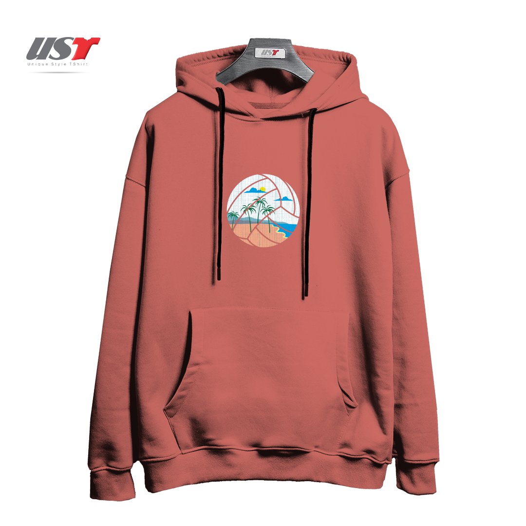 هودی اورسایز طرح BEACH VOLLEYBALL