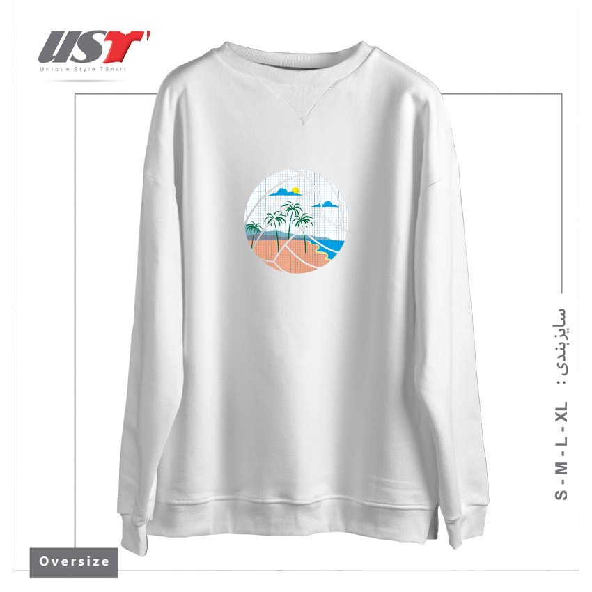سوییشرت اورسایز طرح BEACH VOLLEYBALL