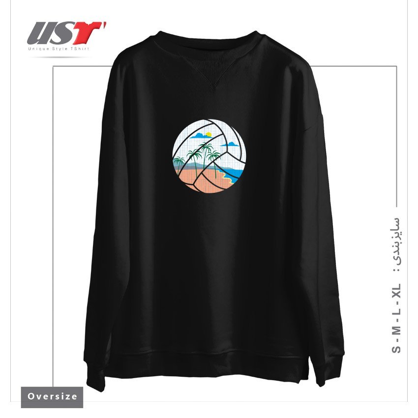 سوییشرت اورسایز طرح BEACH VOLLEYBALL