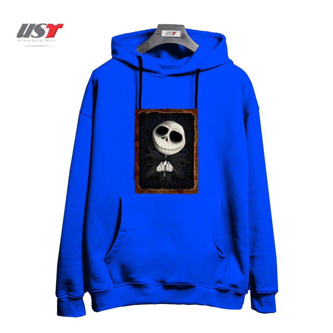 طرح I AM THE PUMPKIN KING! هودی اورسایزرنگ آبی شالی