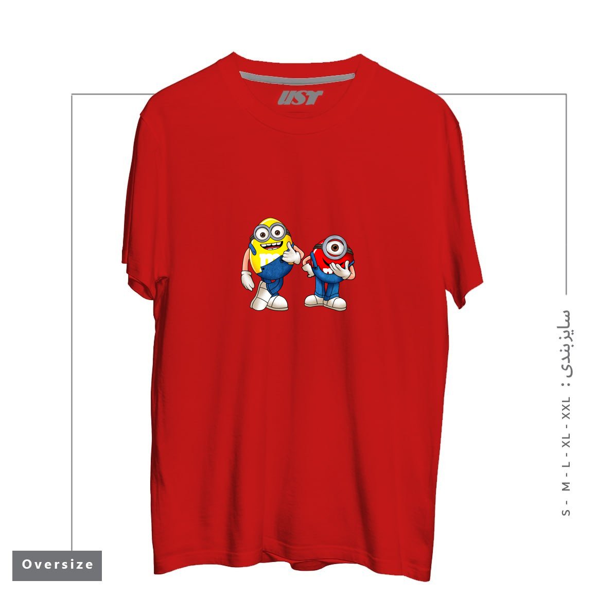 طرح MINI ON MINI تیشرت اورسایزرنگ قرمز