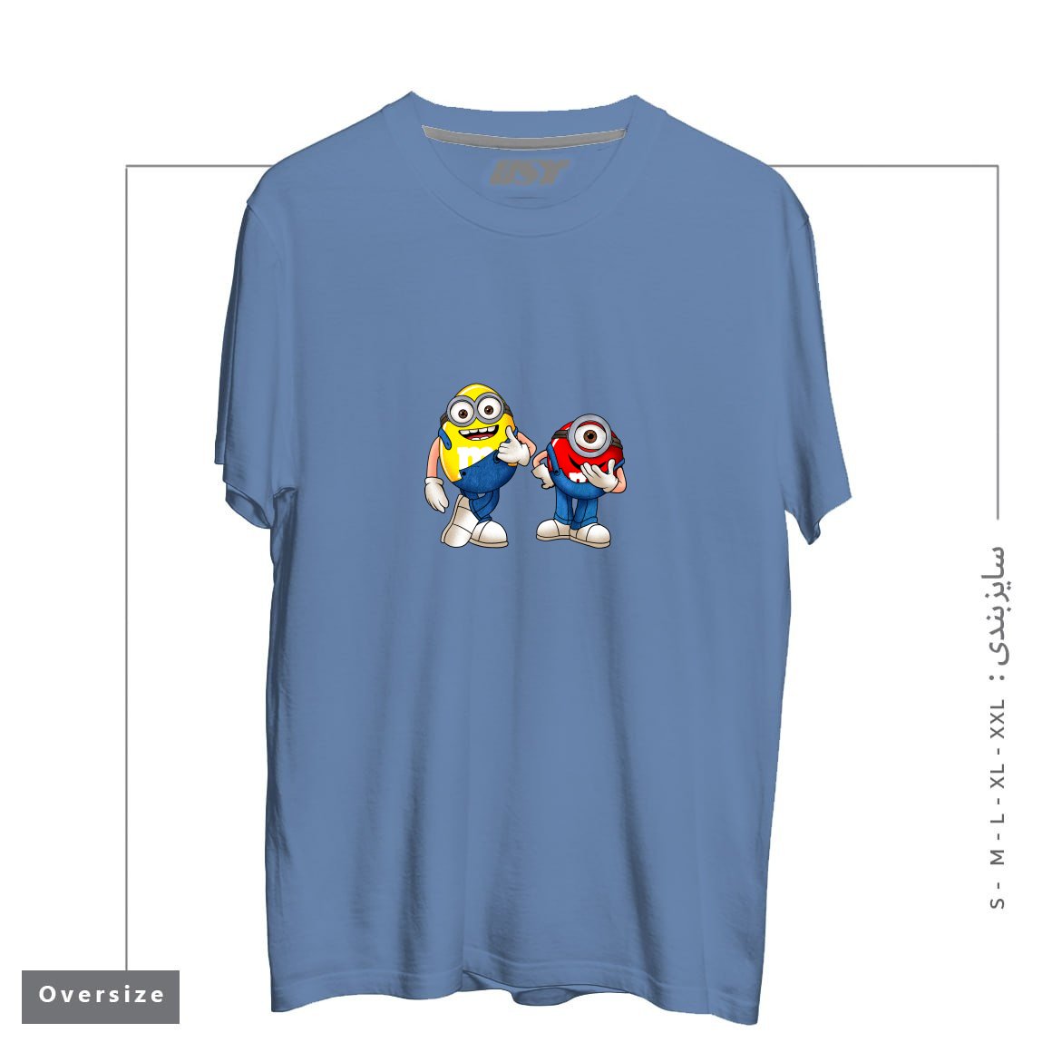 طرح MINI ON MINI تیشرت اورسایزرنگ آبی نفتی