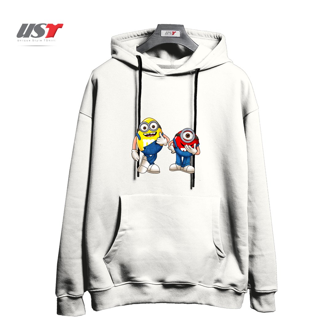 طرح MINI ON MINI هودی اورسایزرنگ سفید