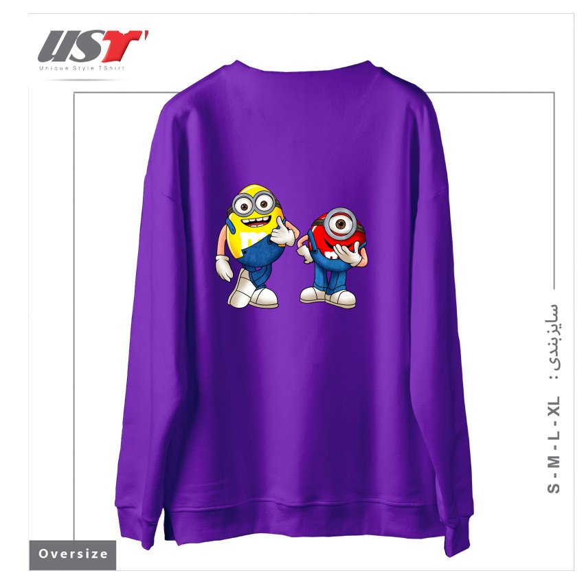 طرح MINI ON MINI سوییشرت اورسایزرنگ بنفش