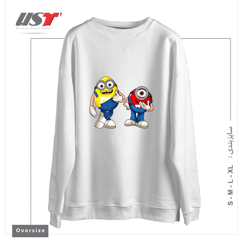 سوییشرت اورسایز طرح MINI ON MINI