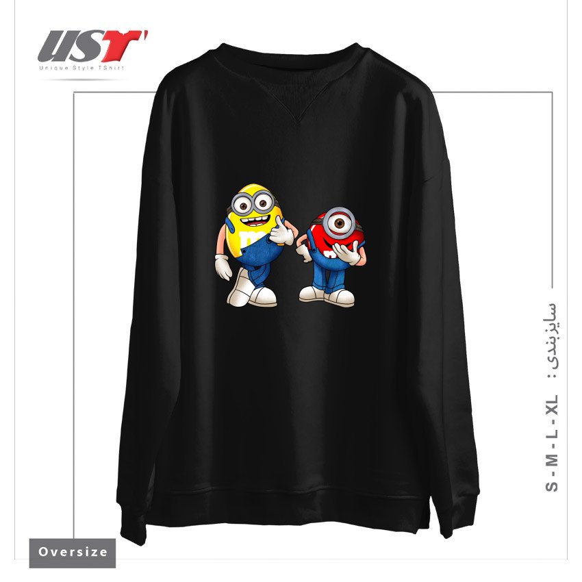 سوییشرت اورسایز طرح MINI ON MINI