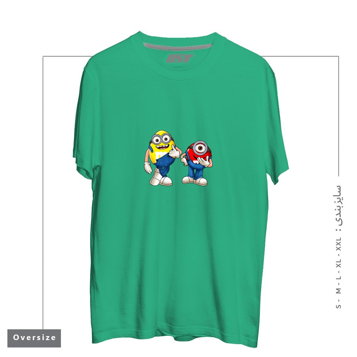 تیشرت اورسایز طرح MINI ON MINI