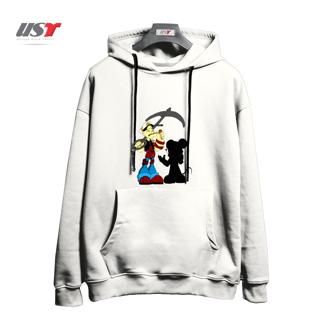 طرح NEGOTIATION هودی اورسایزرنگ سفید