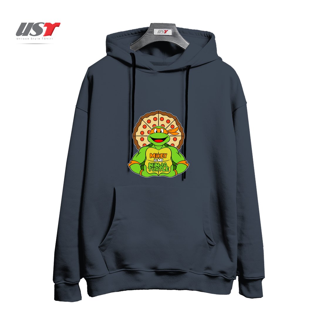 طرح ORANGE TURTLE هودی اورسایزرنگ دودی